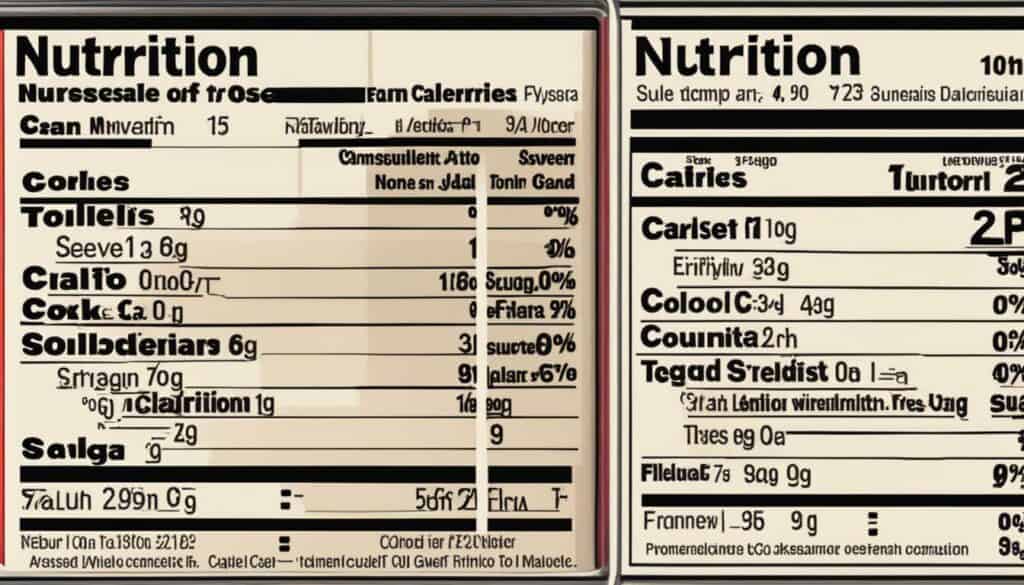 Coke nutrition label