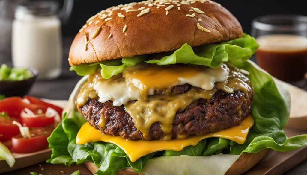 Double Double Protein Style burger