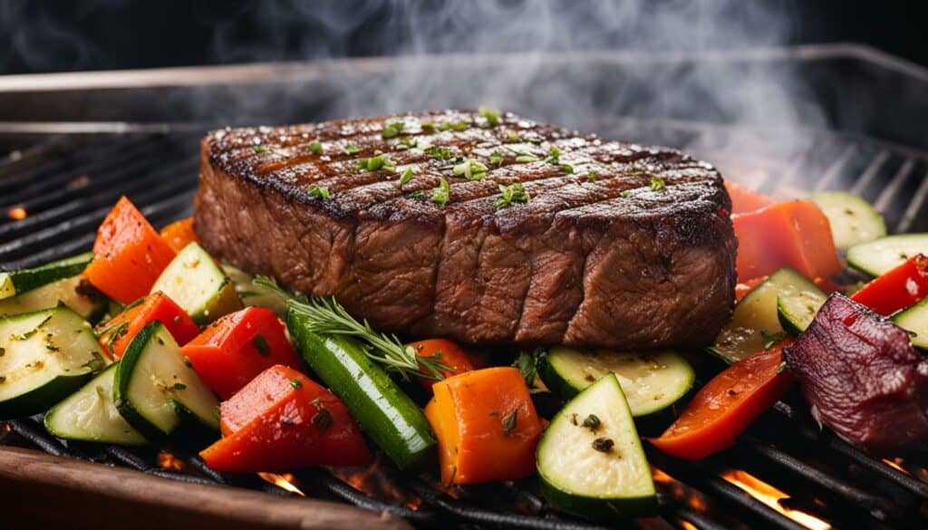 Healthy steak cooking