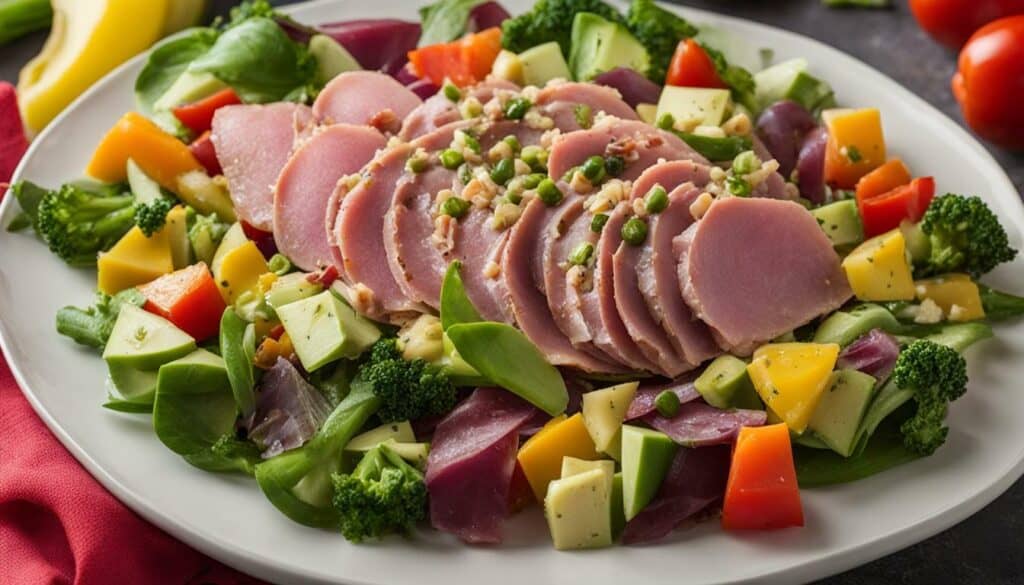 Low-carb ham salad