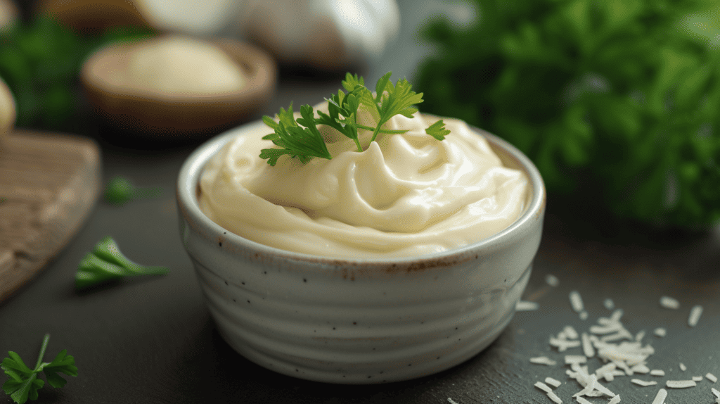 Keeping It Healthy and Delicious. Bowl of mayo