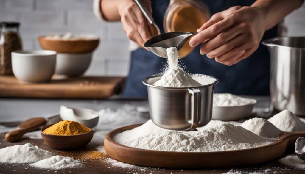 Measuring flour