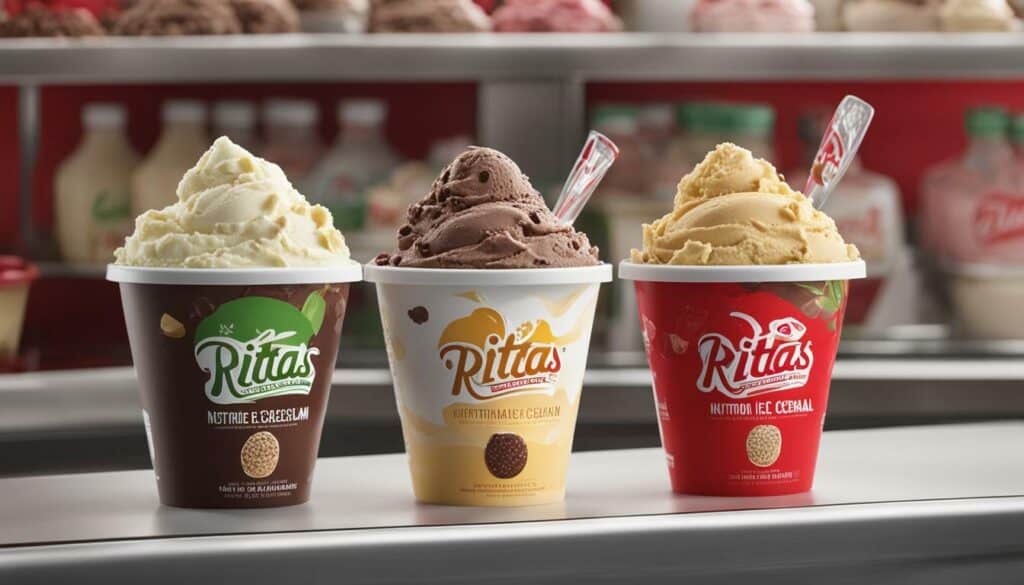 Rita's ice cream calories