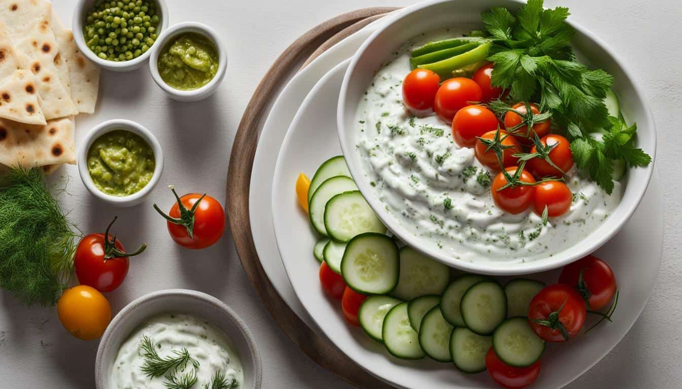 What are the ingredients in traditional tzatziki sauce?