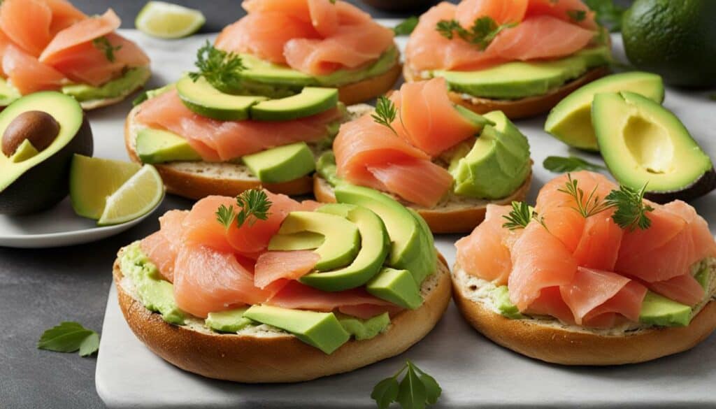 bagel with healthy toppings