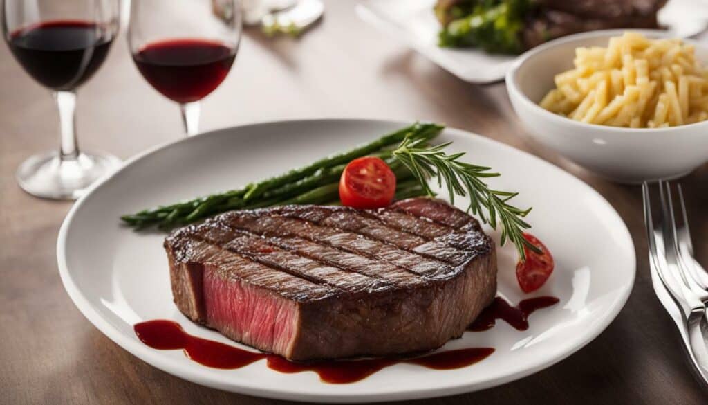 calorie content of a steak