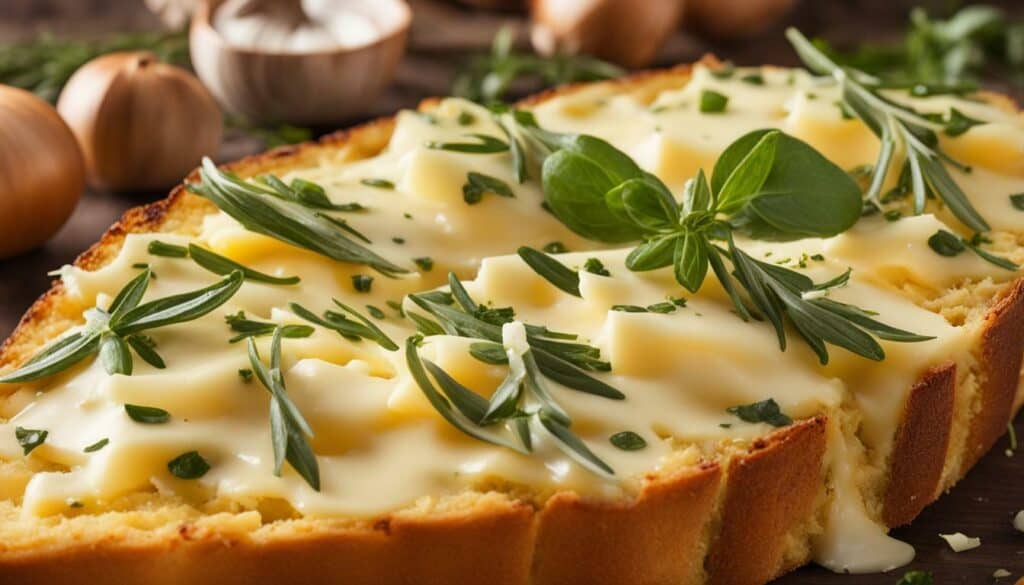 calories in a serving of garlic bread