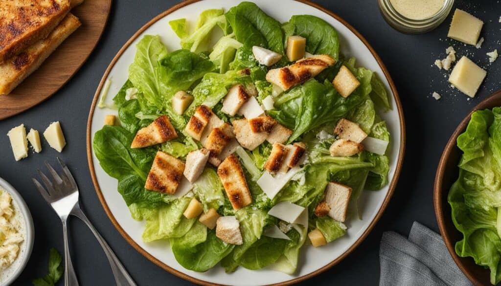 calories in a side caesar salad