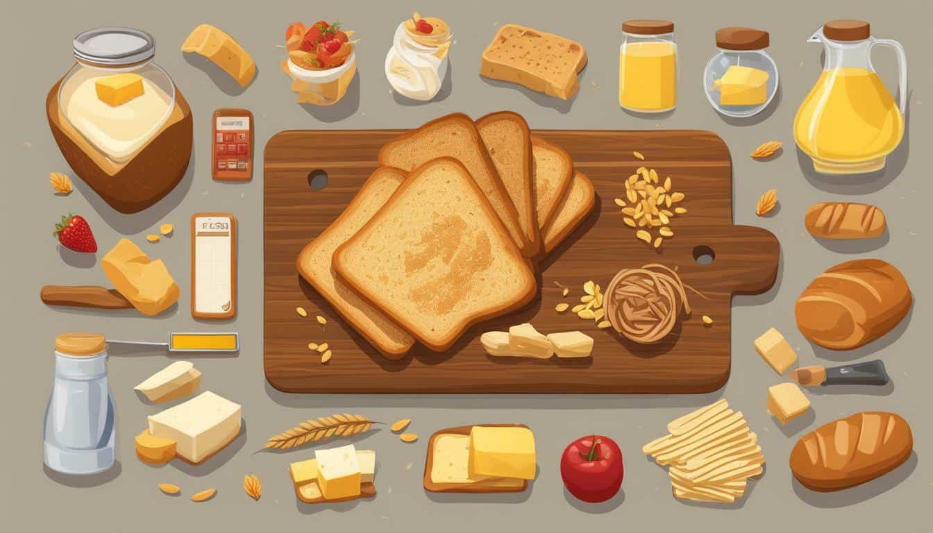 Counting Calories in Wheat Toast With Butter: Nutrition Facts