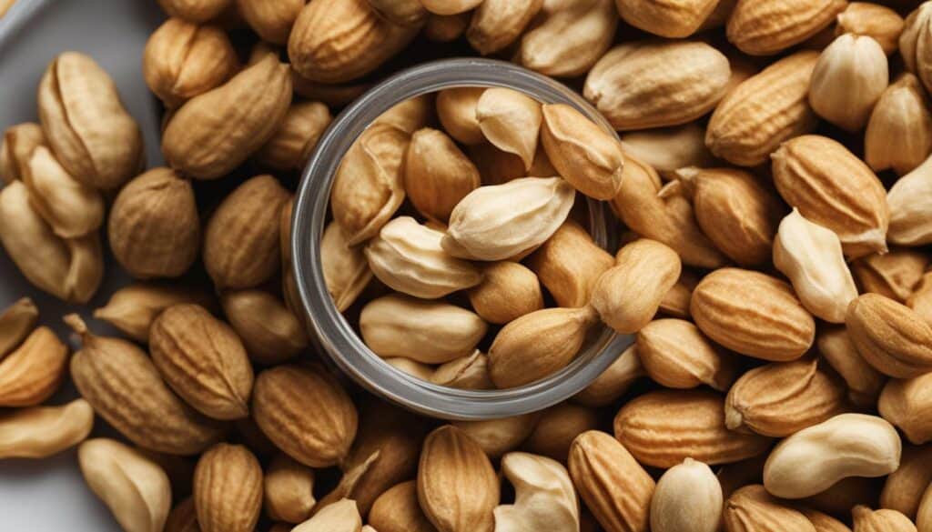 calories salted peanuts