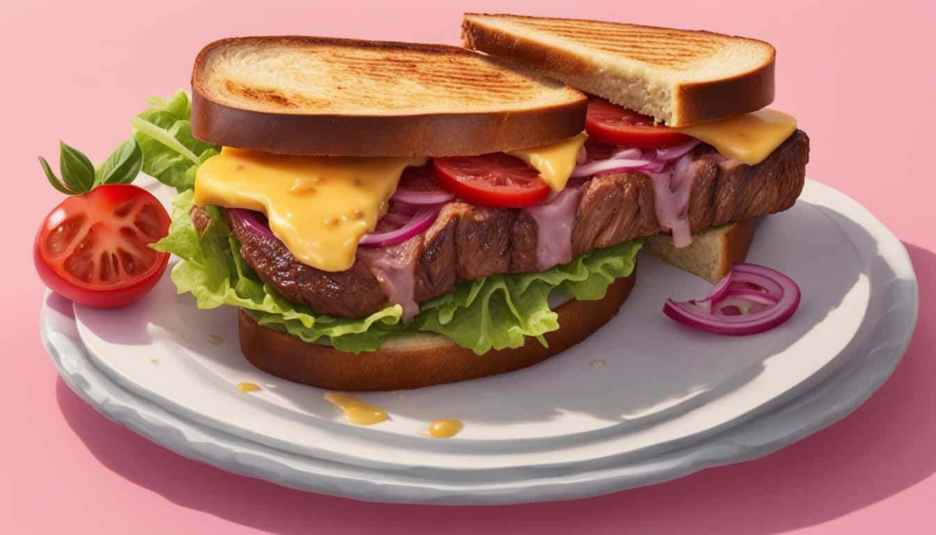 calories steak sandwich