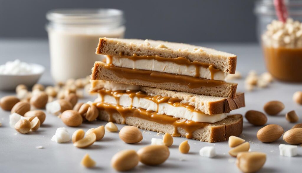 carbs in peanut butter sandwich