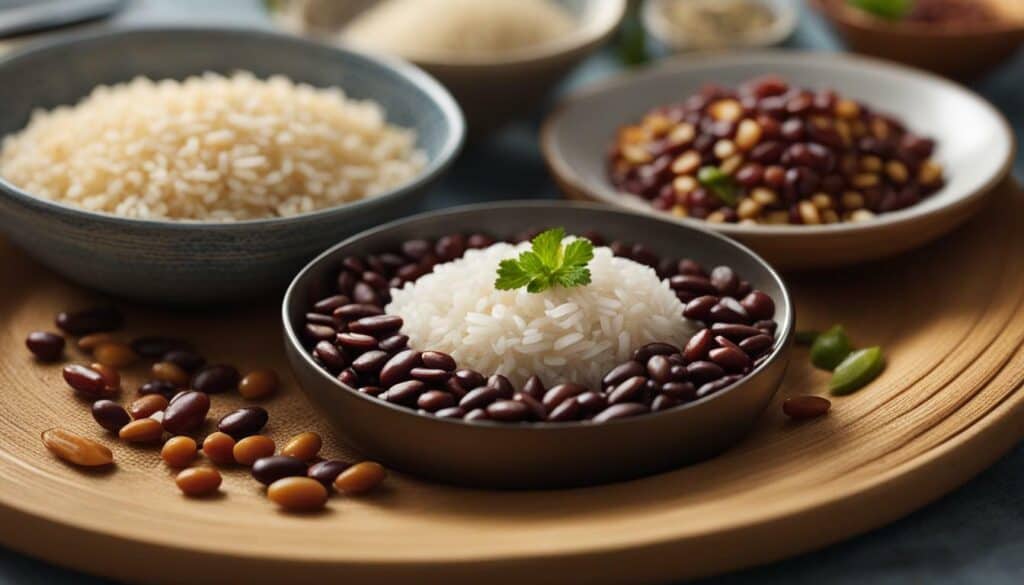 carbs in rice and beans