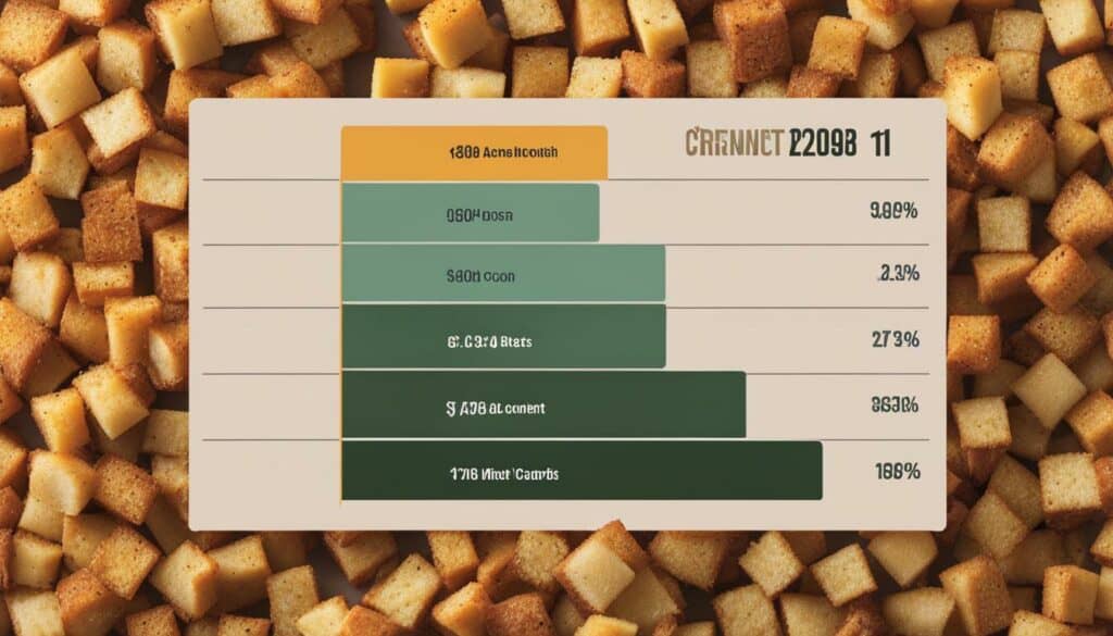 carbs in store-bought croutons