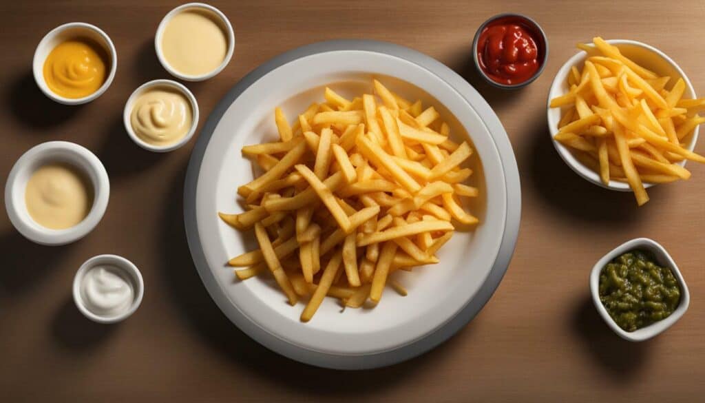 cheese fries calories per serving