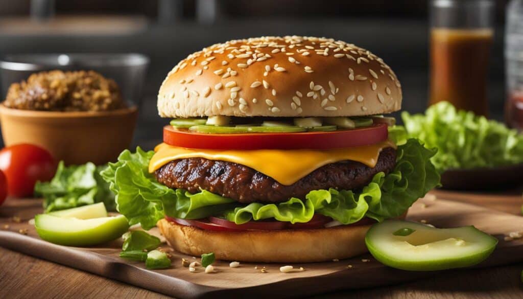 cheeseburger with bun