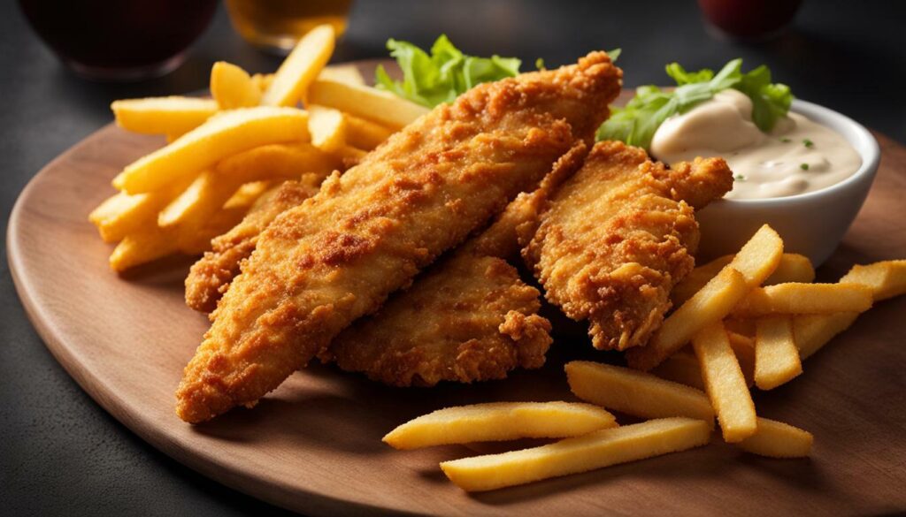 chicken tenders and fries