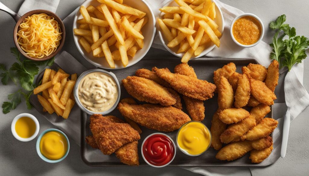 chicken tenders and fries nutritional value