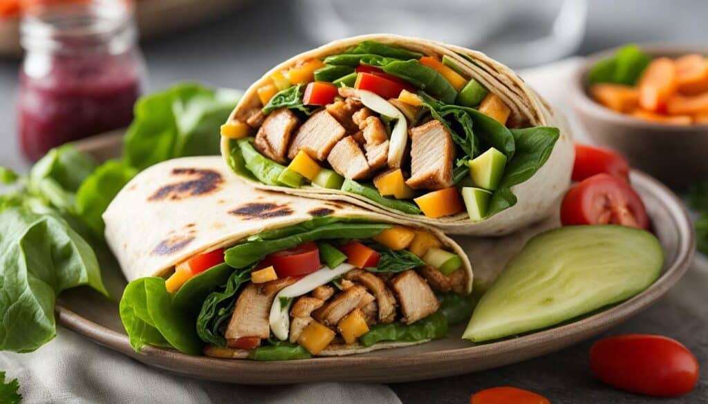 chicken wrap with salad nutrition