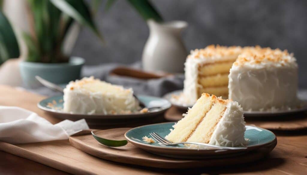 coconut cake slice