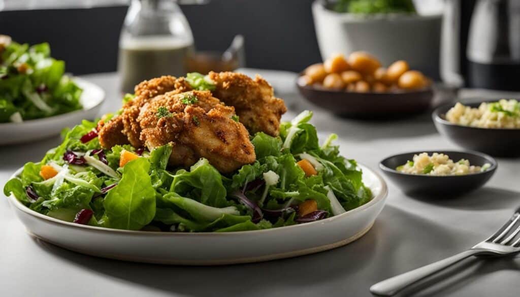 crispy chicken salad serving size