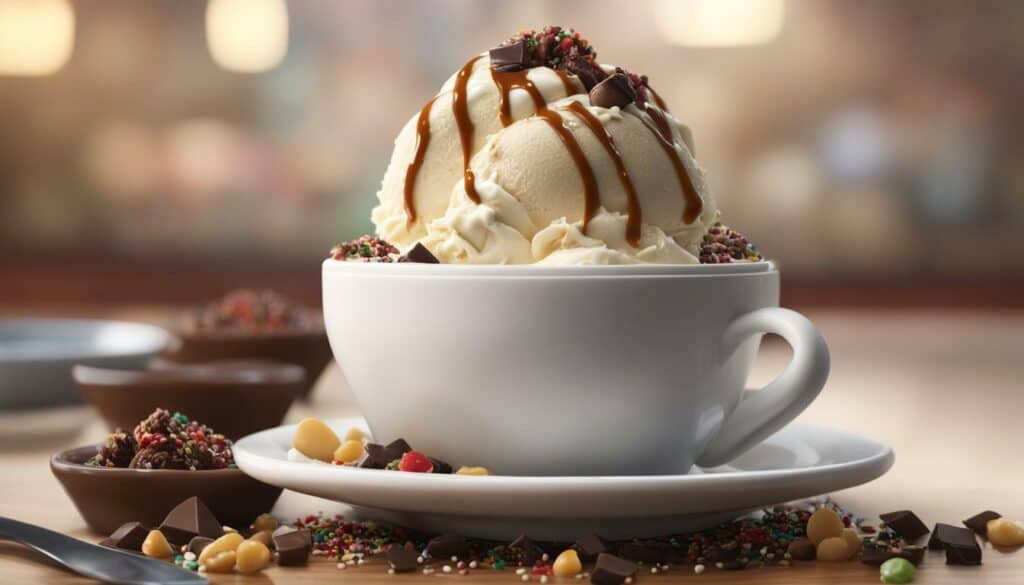 cup vanilla ice cream calories
