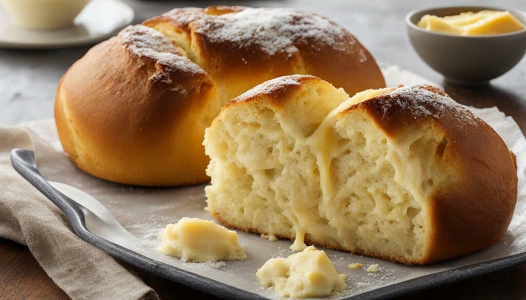 dinner roll with butter