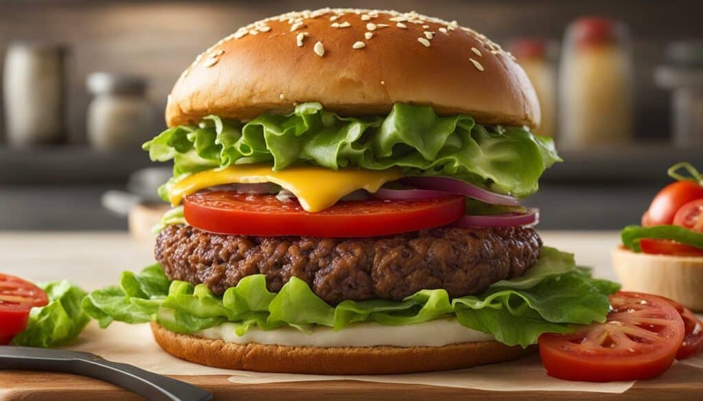 double double protein style burger image
