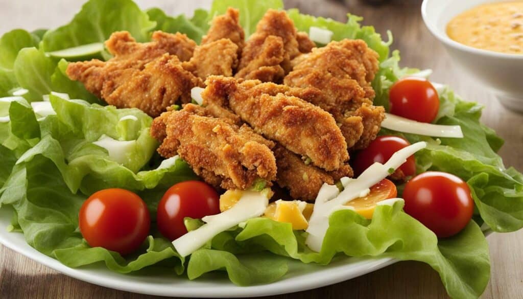 fried chicken salad