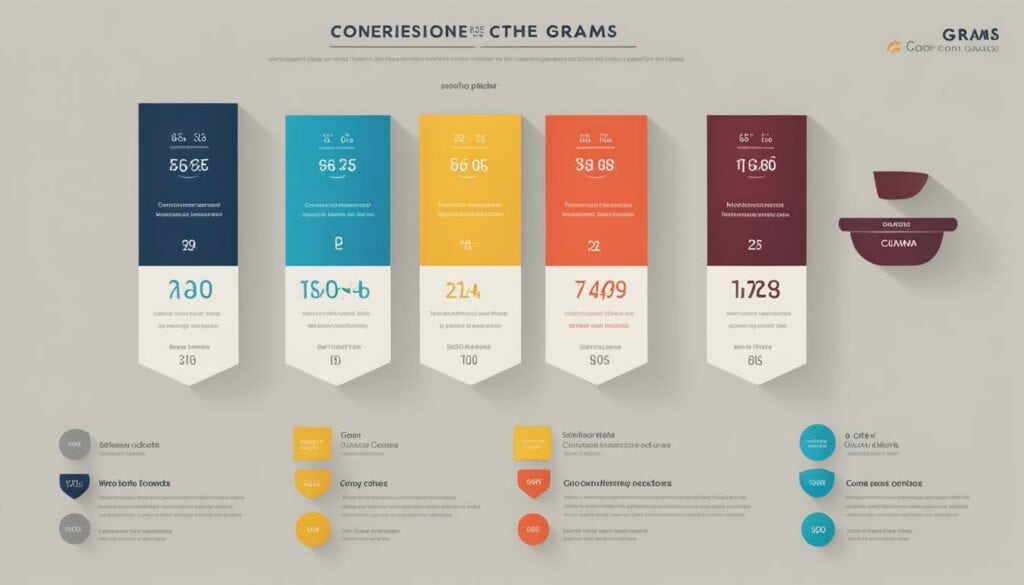 grams and ounces conversion infographic
