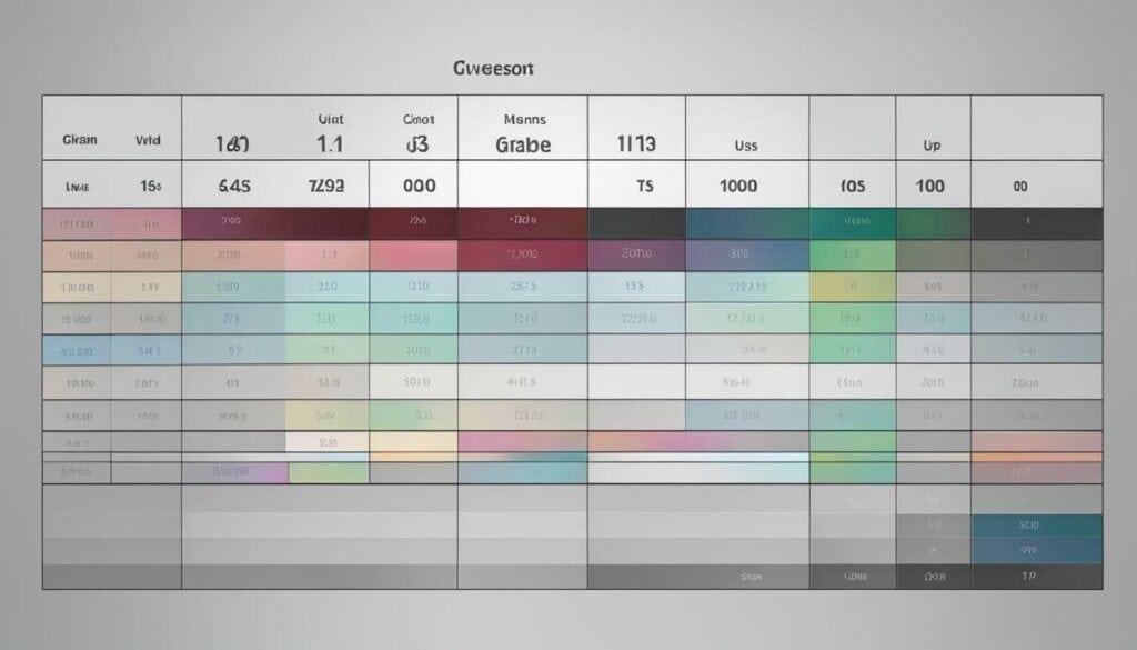 grams to ounces conversion chart