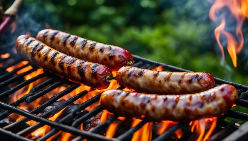 grilling sausage