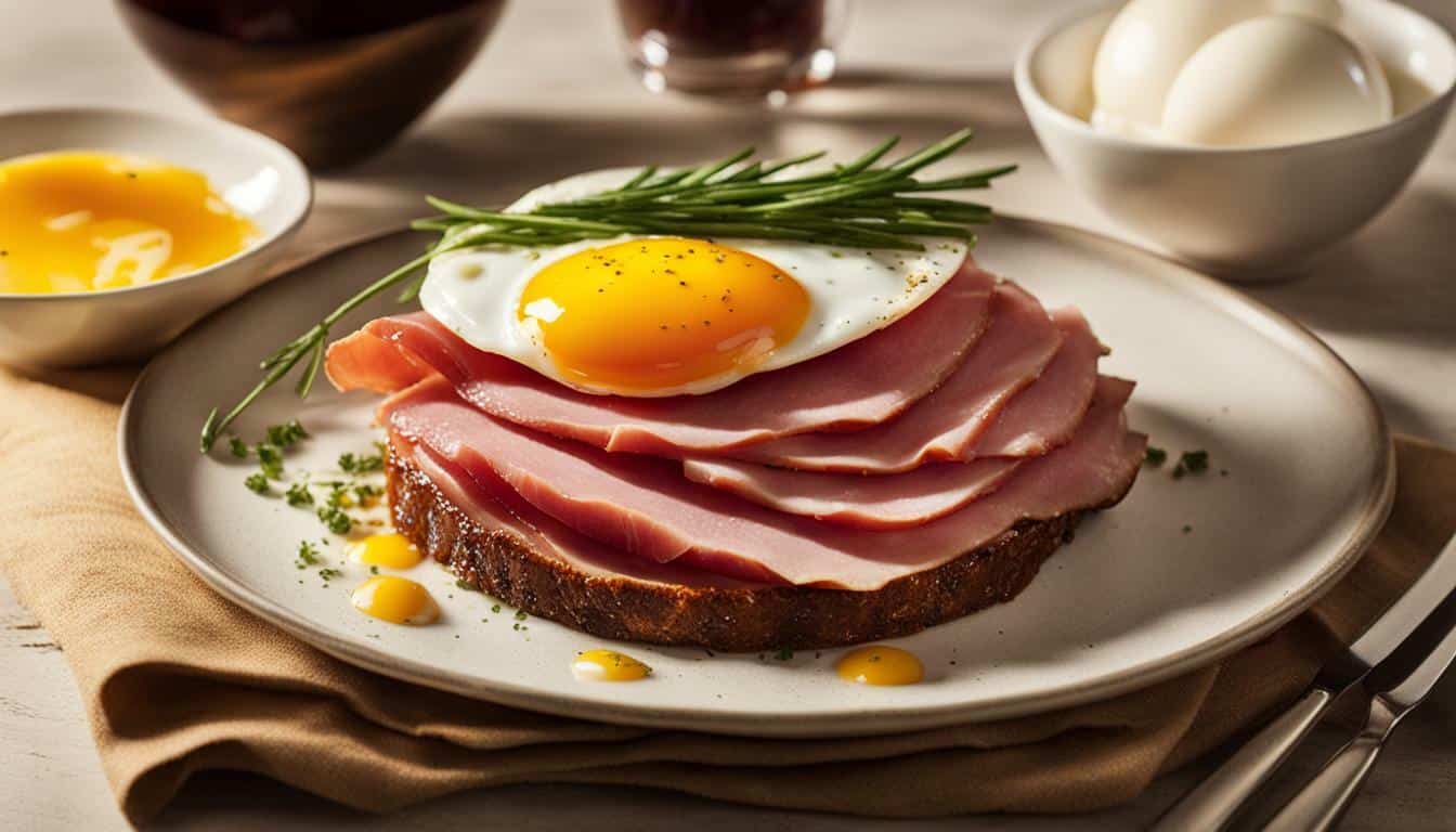 ham and egg calories