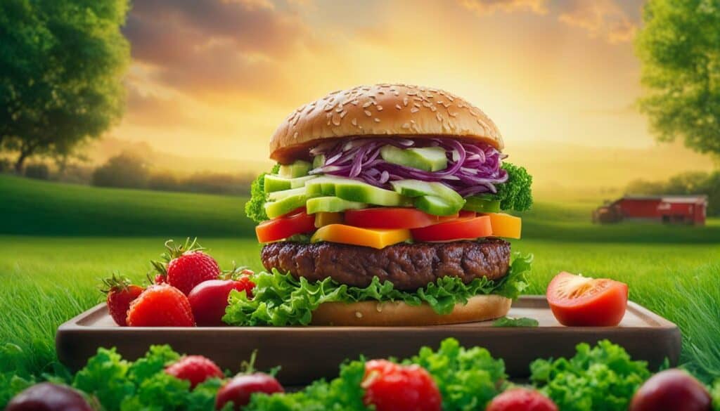 health information for 6 oz burger