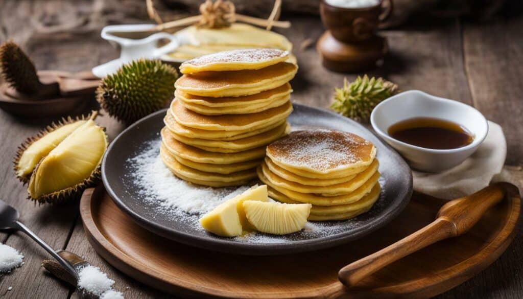 homemade durian pancake