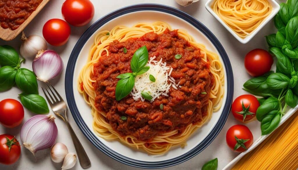 homemade spaghetti meat sauce nutrition