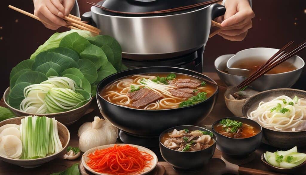 hot pot noodle soup