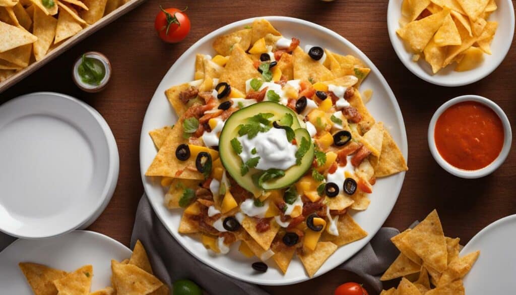 how many calories in chicken nachos