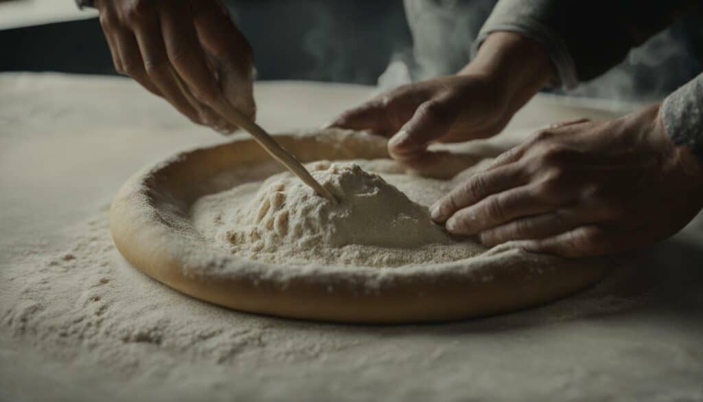 kneading dough by hand