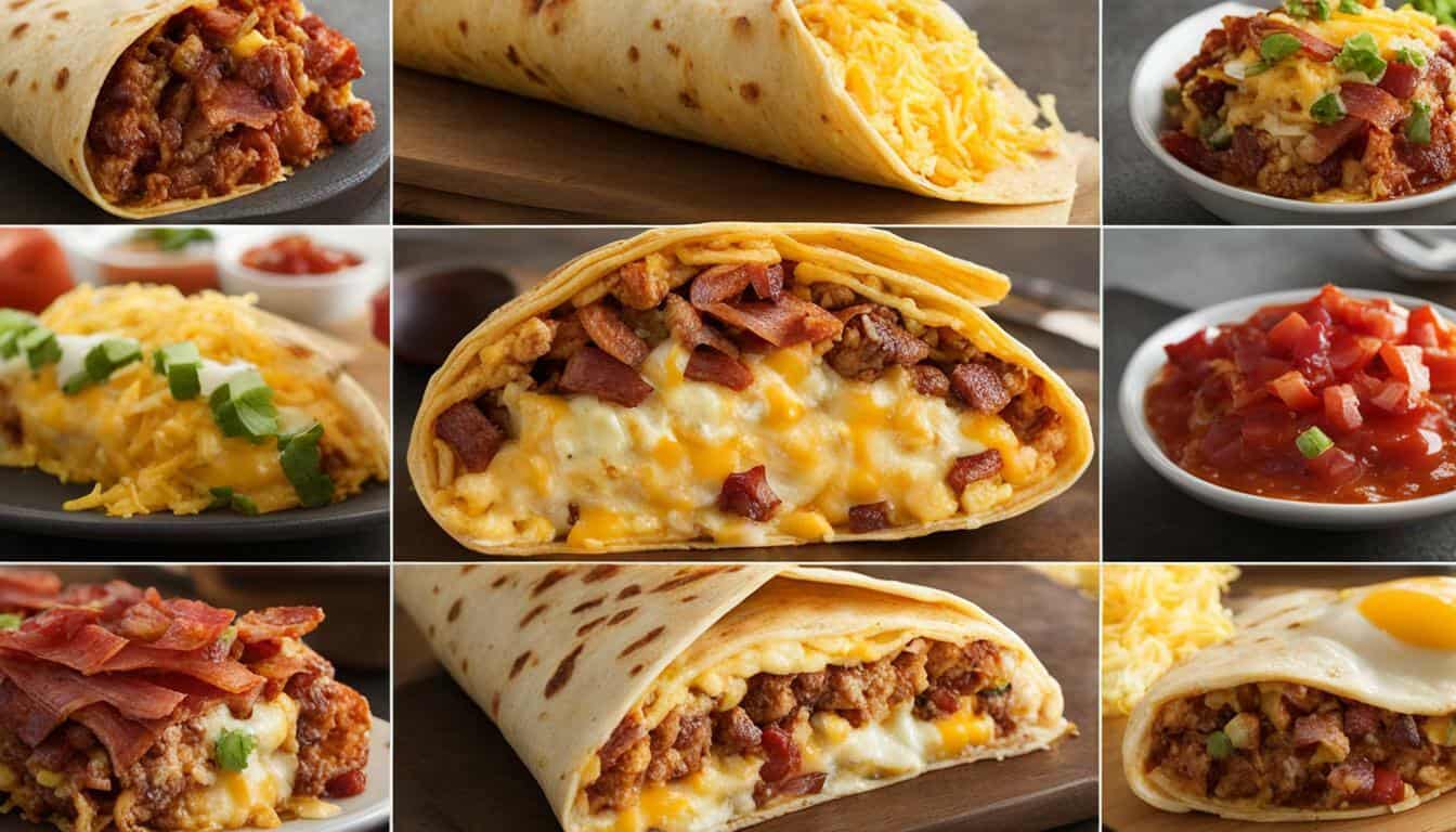 large breakfast burrito calories