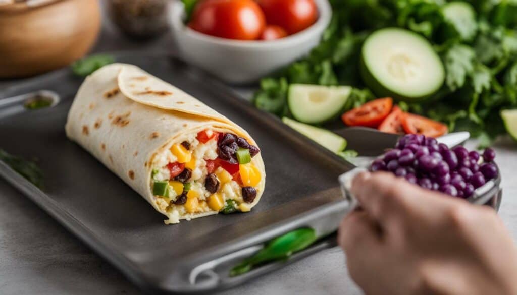 low carb breakfast burrito calories