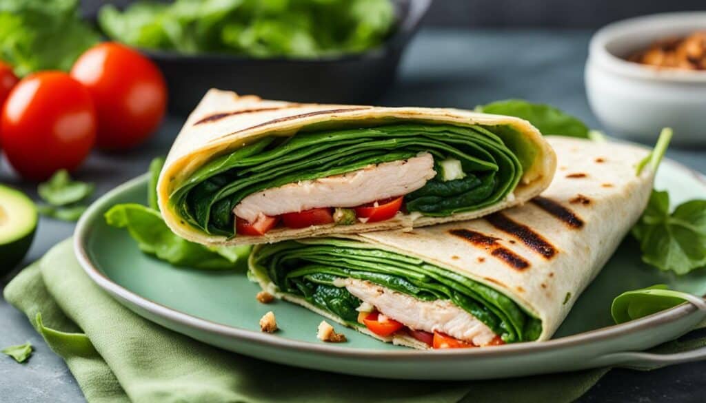 low carb spinach wraps