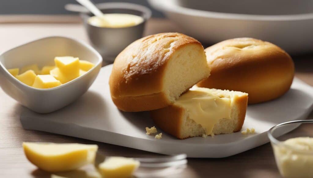 nutrition facts of dinner roll with butter