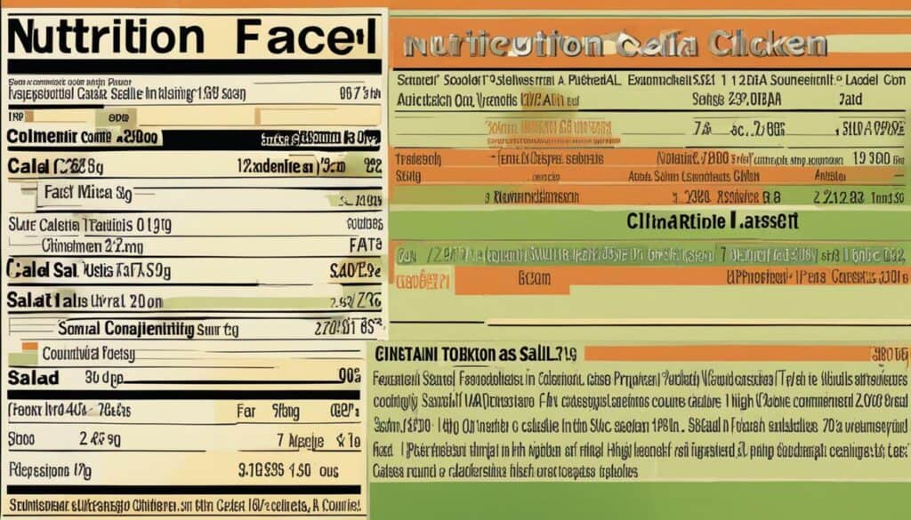 nutritional information crispy chicken salad