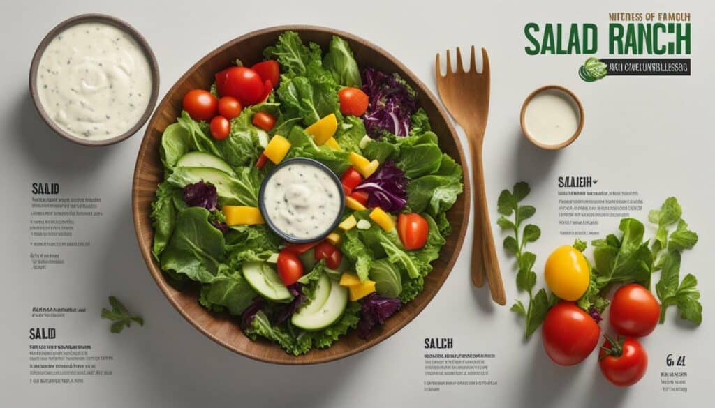 nutritional information for salad with ranch