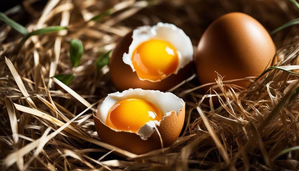 organic and free-range brown eggs