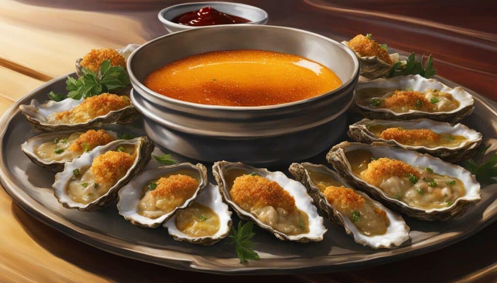 oyster cakes with dipping sauce