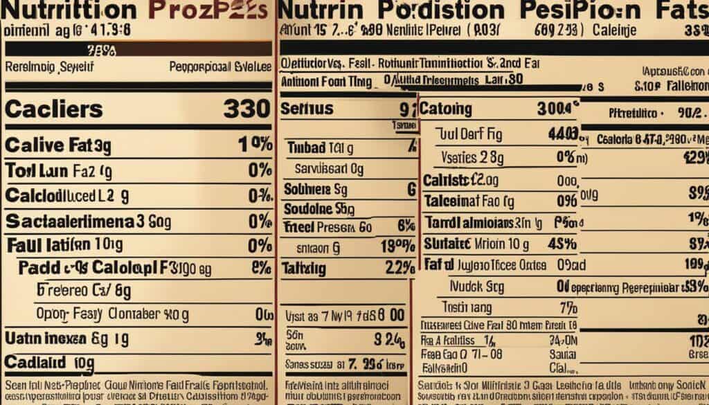 pepperoni nutrition label