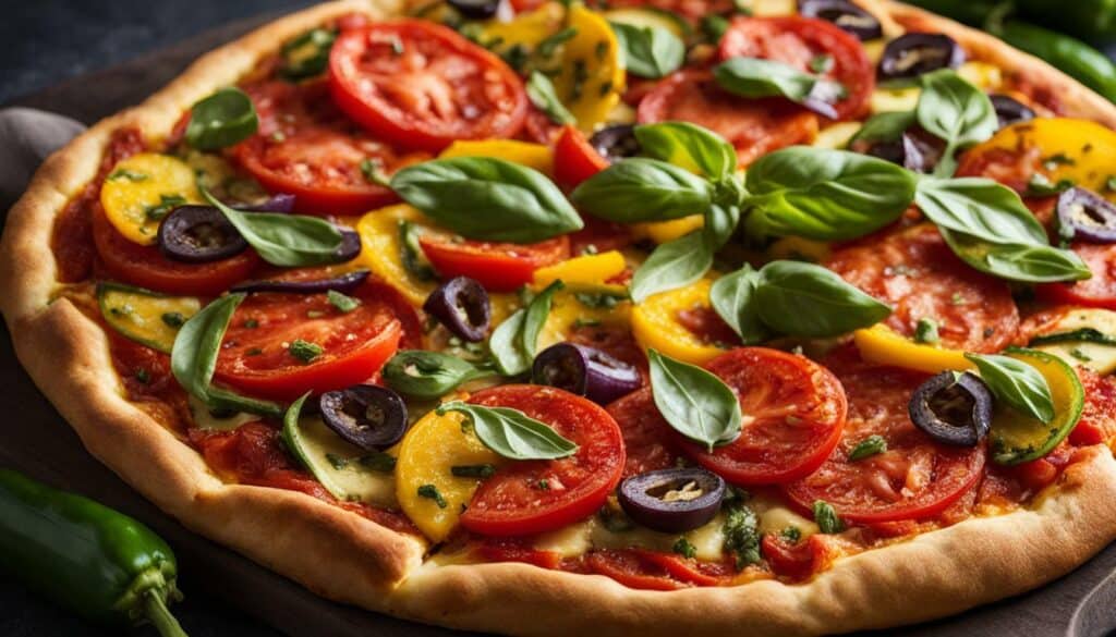 pizza with vegetables