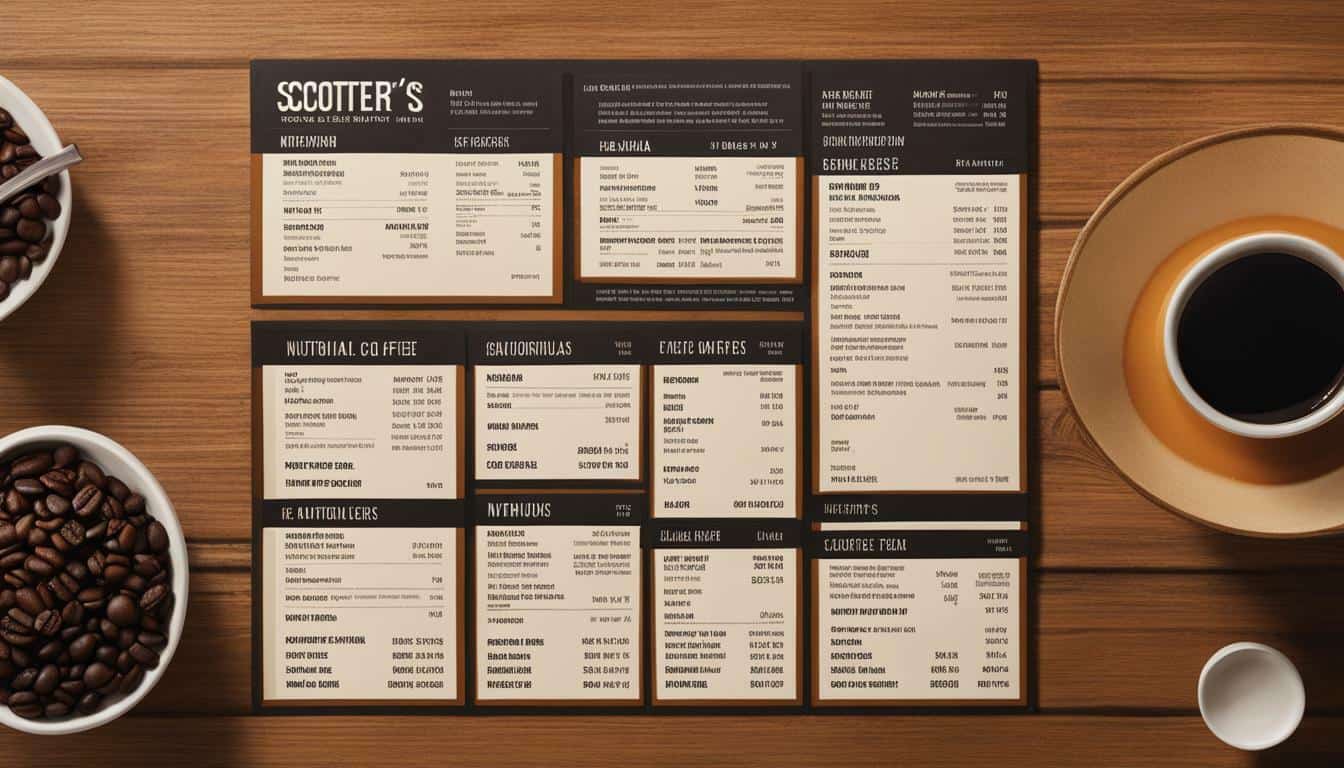 scooter's coffee nutritional information